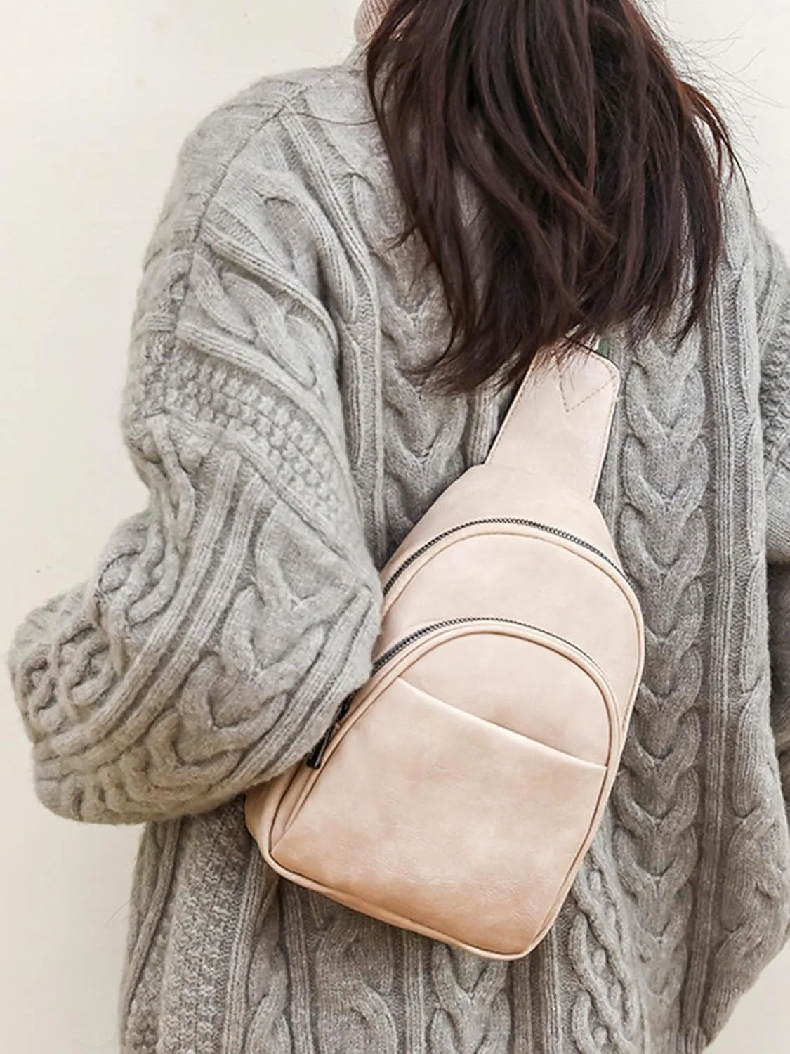 Small Sling Bag for Women Crossbody Bags Leather Fanny Packs Chest Bag Purse Belt Bag Over Shoulder