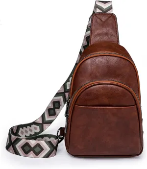 Small Sling Bag for Women Crossbody Bags Leather Fanny Packs Chest Bag Purse Belt Bag Over Shoulder