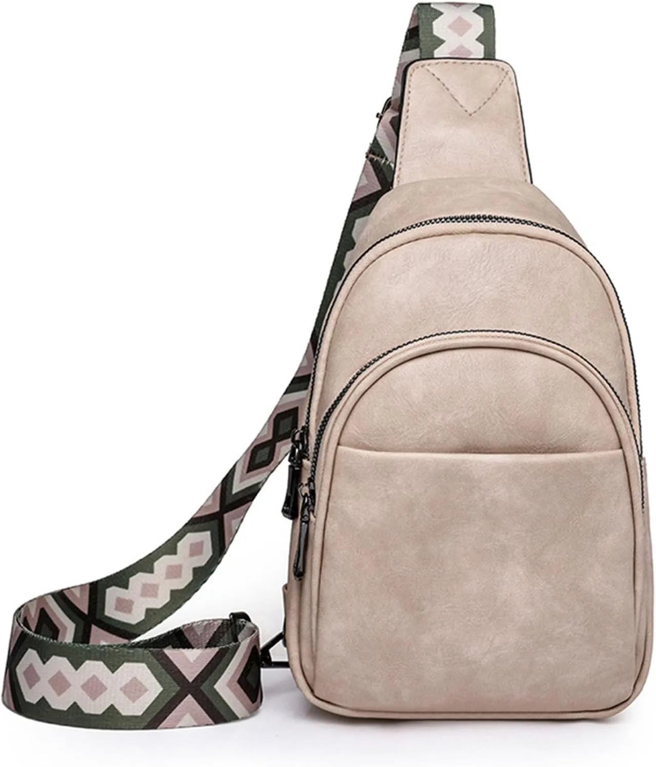 Small Sling Bag for Women Crossbody Bags Leather Fanny Packs Chest Bag Purse Belt Bag Over Shoulder