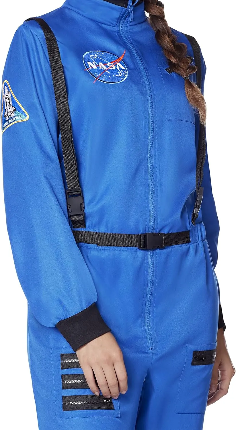 Spirit Halloween Adult Blue NASA Jumpsuit Costume