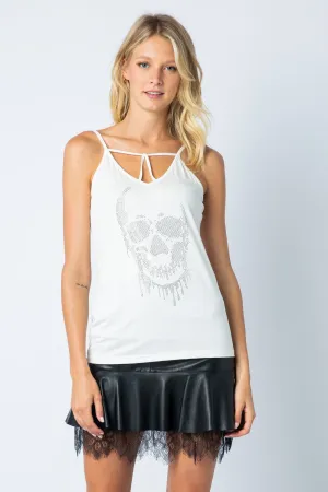 Strappy Stone Skull Tank Top