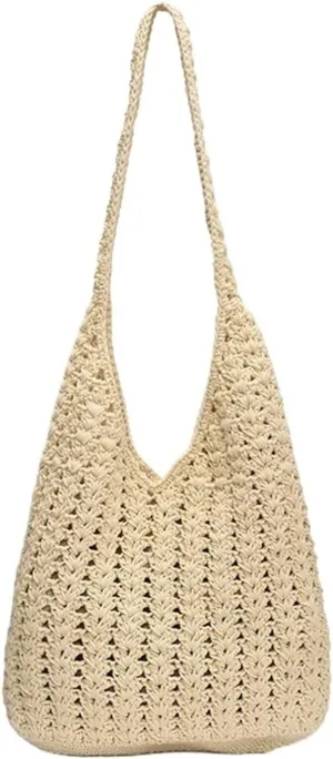 Straw Woven Bag Summer Korean Style New Bucket Single Shoulder Beach Women's Grass Woven Bag