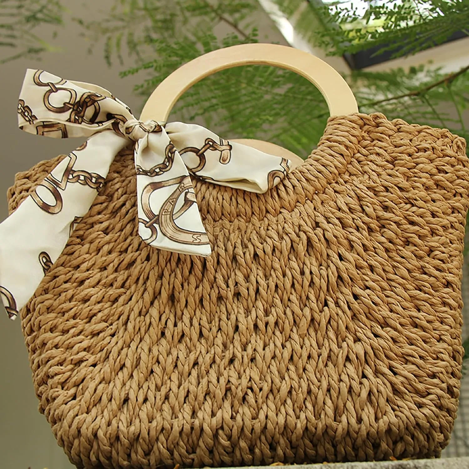 Straw Woven Crossbody Bags Hobo Bags for Summer Fashion Woven Tote Bag Crochet Handbag