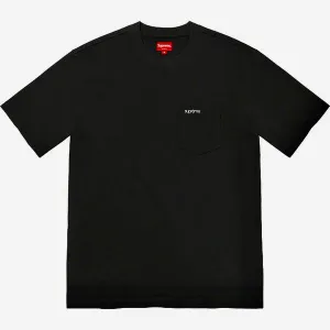 Supreme Embroidery Logo Pocket Tee Black