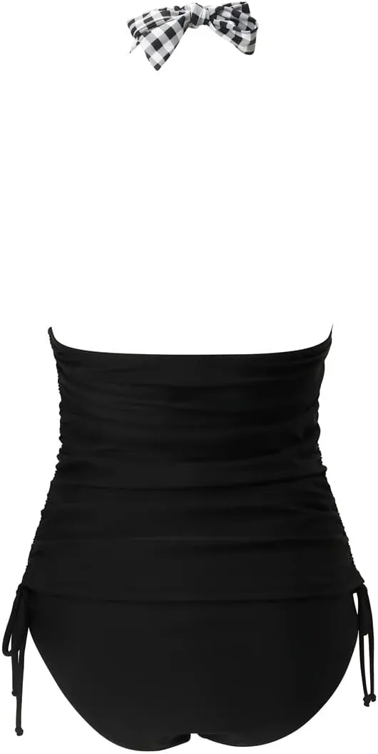 SUUKSESS Women Halter Tankini Bathing Suits Sexy Slimming Tummy Control Swimsuits 2 Pieces