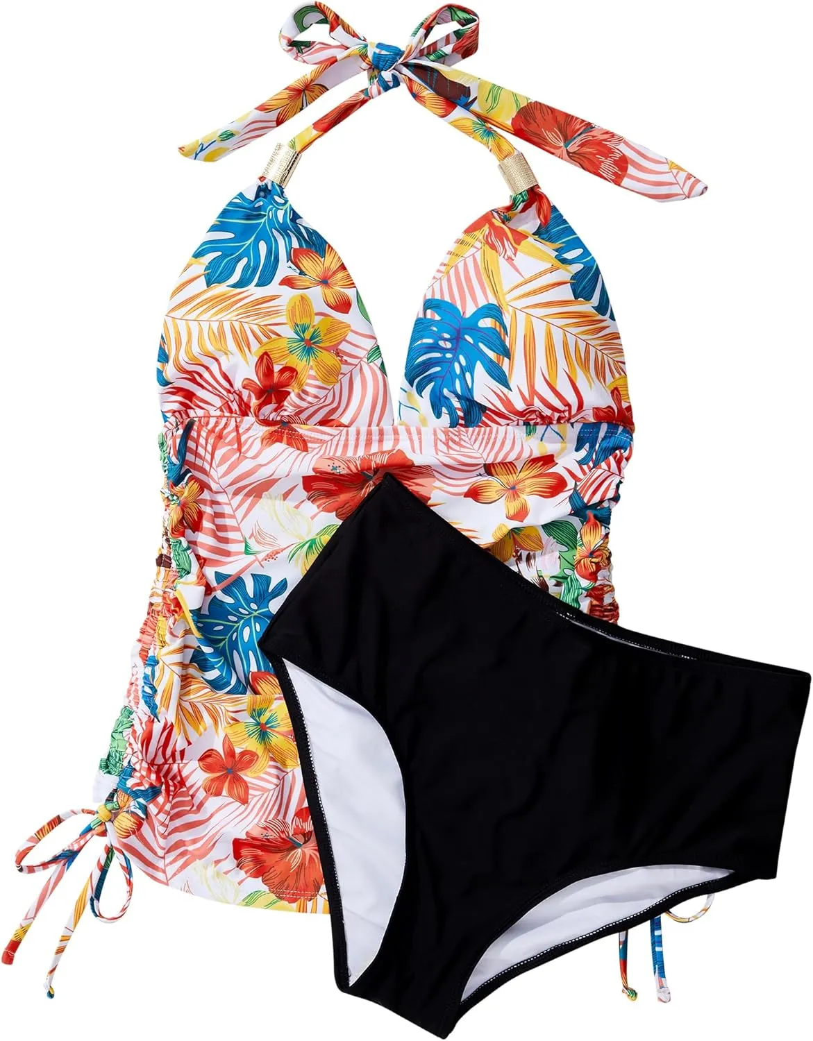 SUUKSESS Women Halter Tankini Bathing Suits Sexy Slimming Tummy Control Swimsuits 2 Pieces