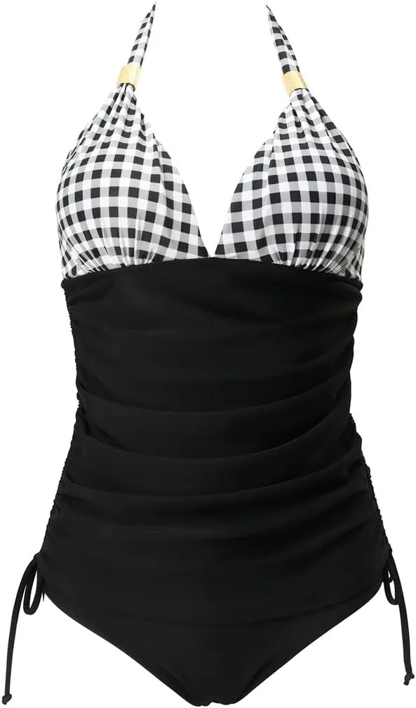 SUUKSESS Women Halter Tankini Bathing Suits Sexy Slimming Tummy Control Swimsuits 2 Pieces