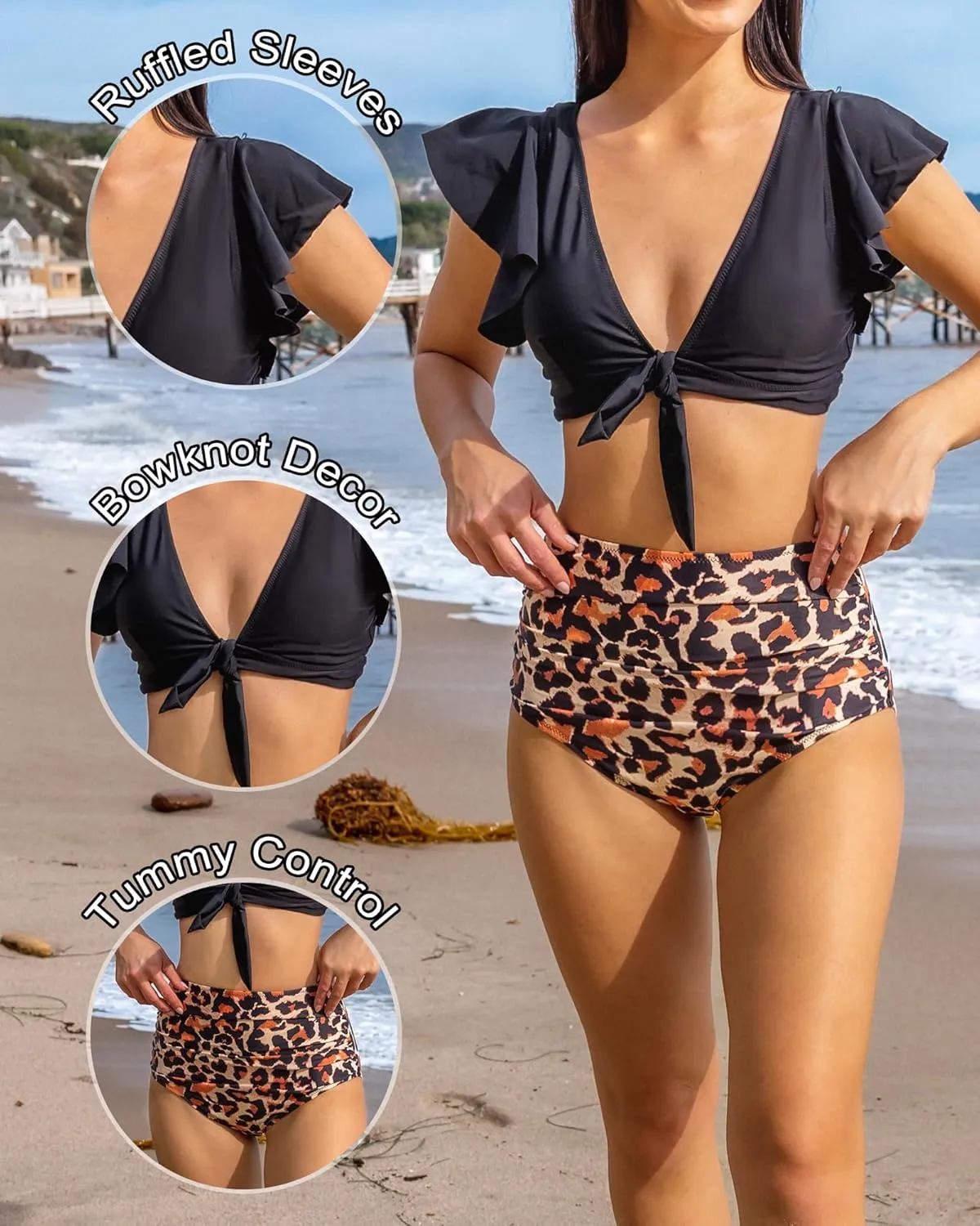 Tankini Swimsuits for Women Tummy Control Bathing Suits Tankinis High Waisted Bikini Sets Modest Swim Suit 2 Piece