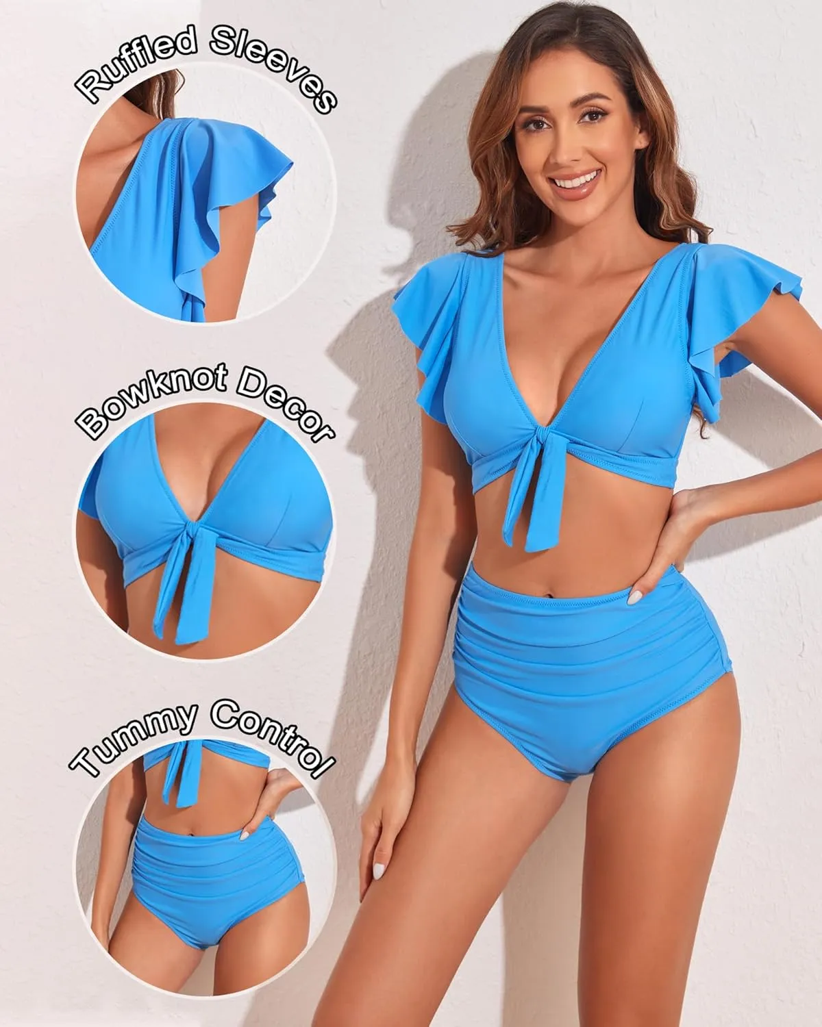 Tankini Swimsuits for Women Tummy Control Bathing Suits Tankinis High Waisted Bikini Sets Modest Swim Suit 2 Piece