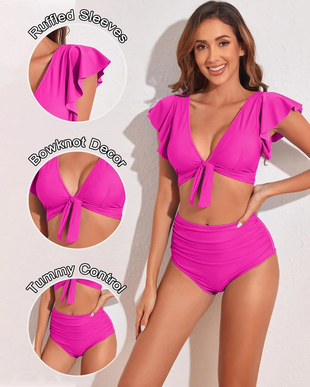 Tankini Swimsuits for Women Tummy Control Bathing Suits Tankinis High Waisted Bikini Sets Modest Swim Suit 2 Piece