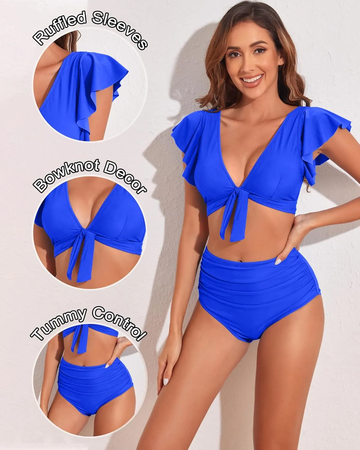 Tankini Swimsuits for Women Tummy Control Bathing Suits Tankinis High Waisted Bikini Sets Modest Swim Suit 2 Piece