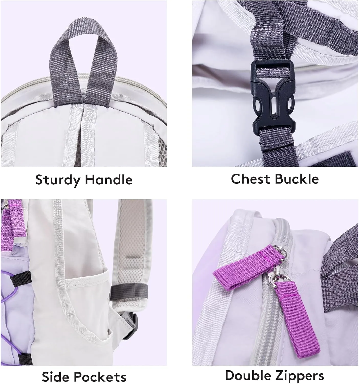 Tilami Mini Backpack for Women and Men, 12inch Casual Daypack Backpacks for Travel,Purple