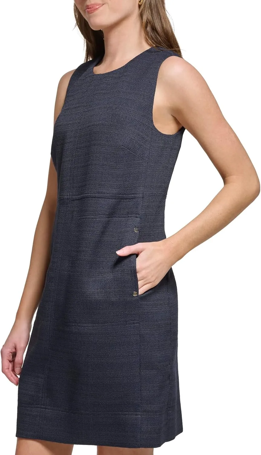 Tommy Hilfiger Women's Hopsack Weave A-line Dress