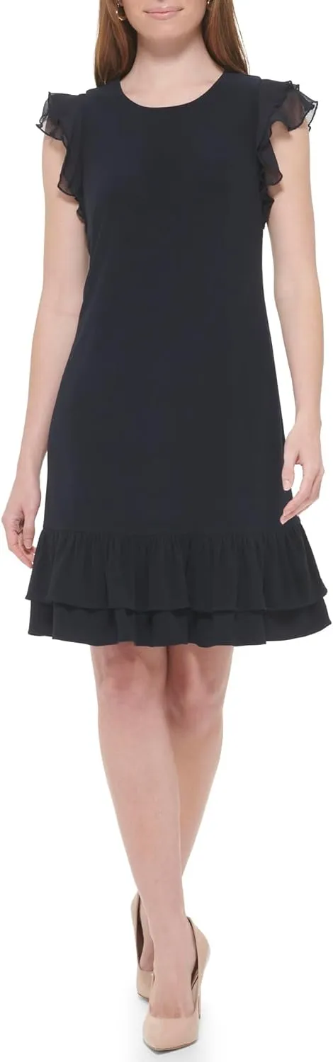 Tommy Hilfiger Women's Short Sleeve Knee-length Shift Jersey