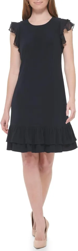 Tommy Hilfiger Women's Short Sleeve Knee-length Shift Jersey