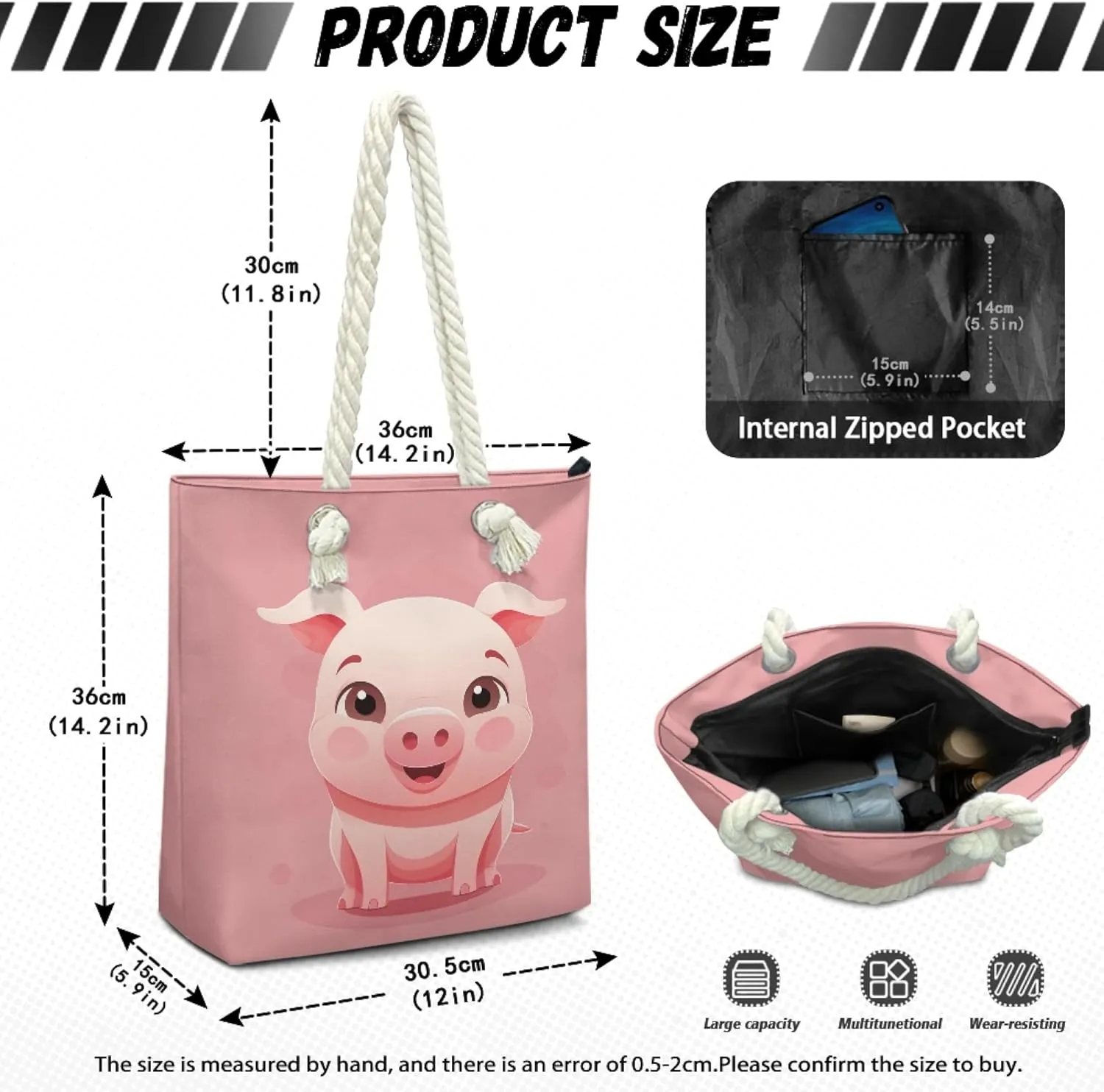 Tote Bags for Women Beach Bag Large Capacity Grocery Bags for Lady Lightweight Handbag