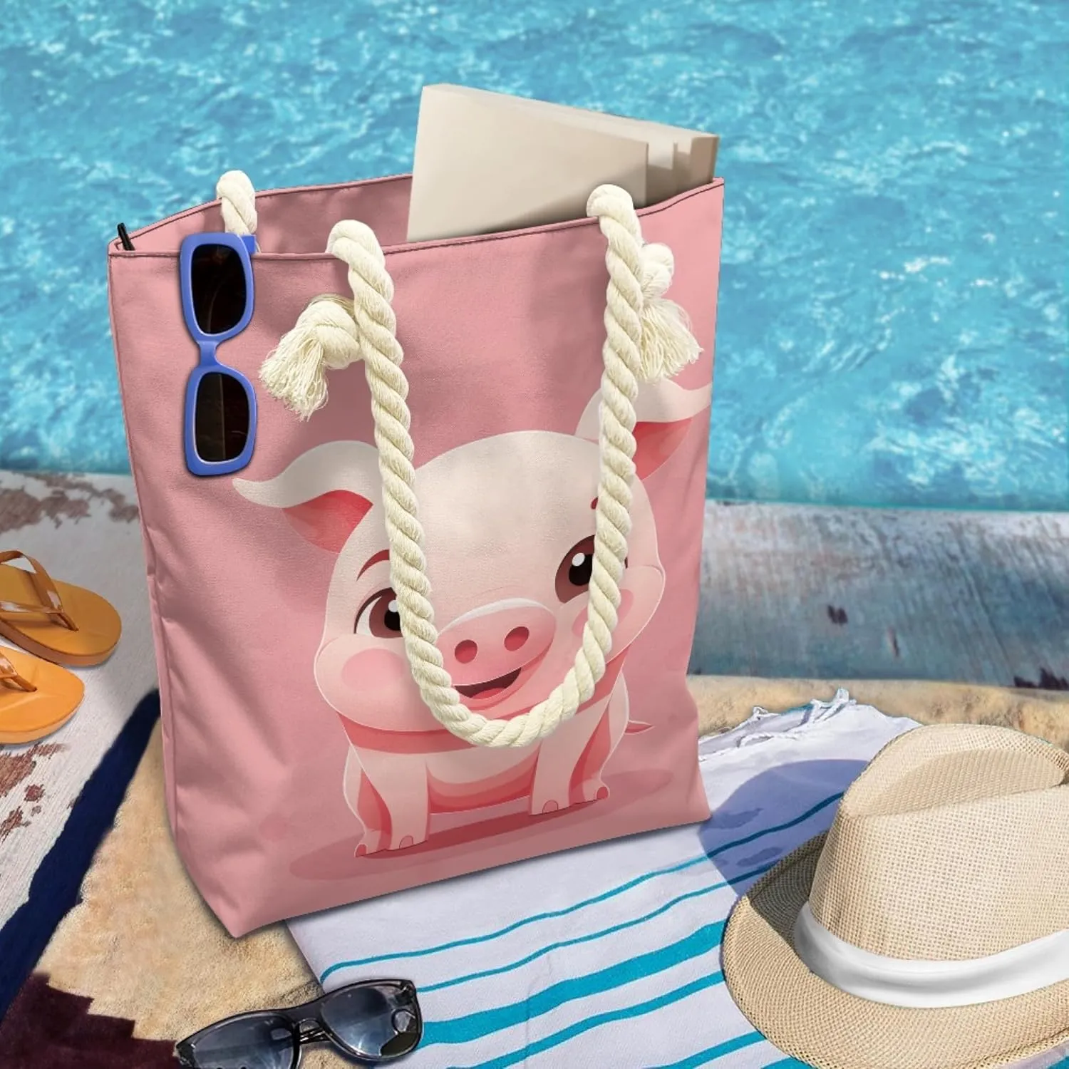 Tote Bags for Women Beach Bag Large Capacity Grocery Bags for Lady Lightweight Handbag