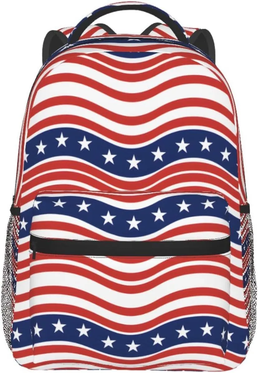 Travel Laptop Backpack for Women Lightweight College Backpack Adjustable Fits 15.6 Inch Laptop Bag Waterproof Computer Bag for Men, Work, Gym - 4th July