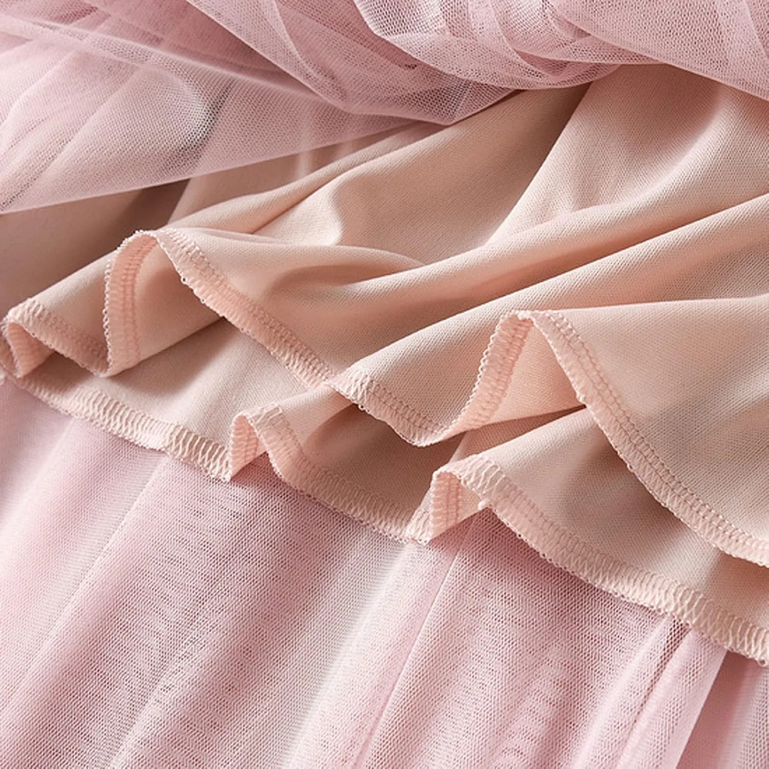 tuduoms Spring Fairy Pleated Tulle Skirts Teen Girls Ruffle Tiered Long Skirts High Waist Party Prom Mesh Flowy Midi Skirt