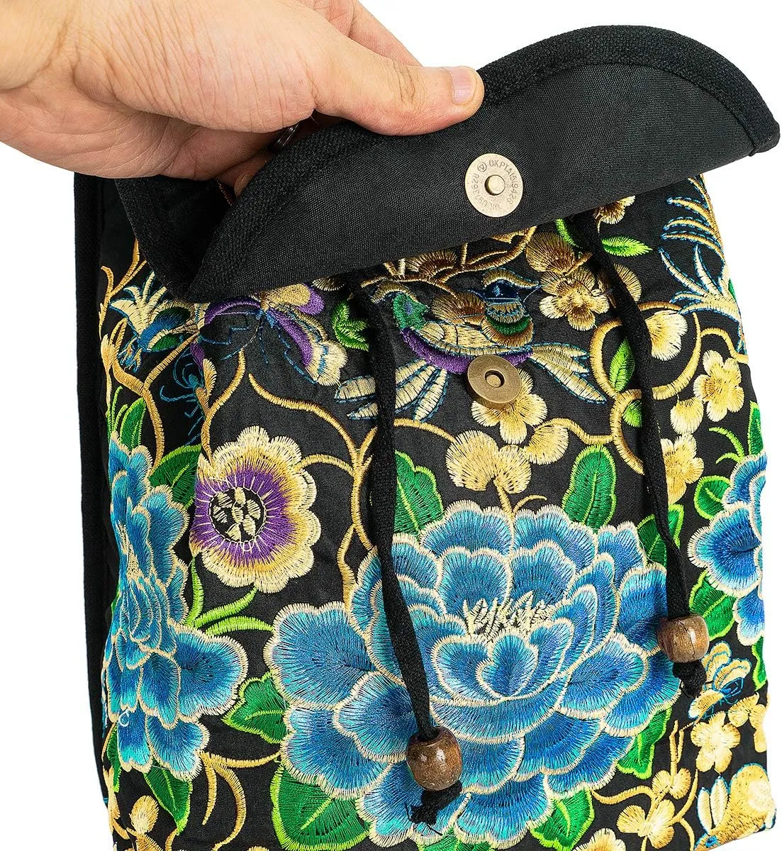Vintage Embroidered Women Backpacks Boho Backpack Purse Ethnic Travel Shoulder Bag for Women