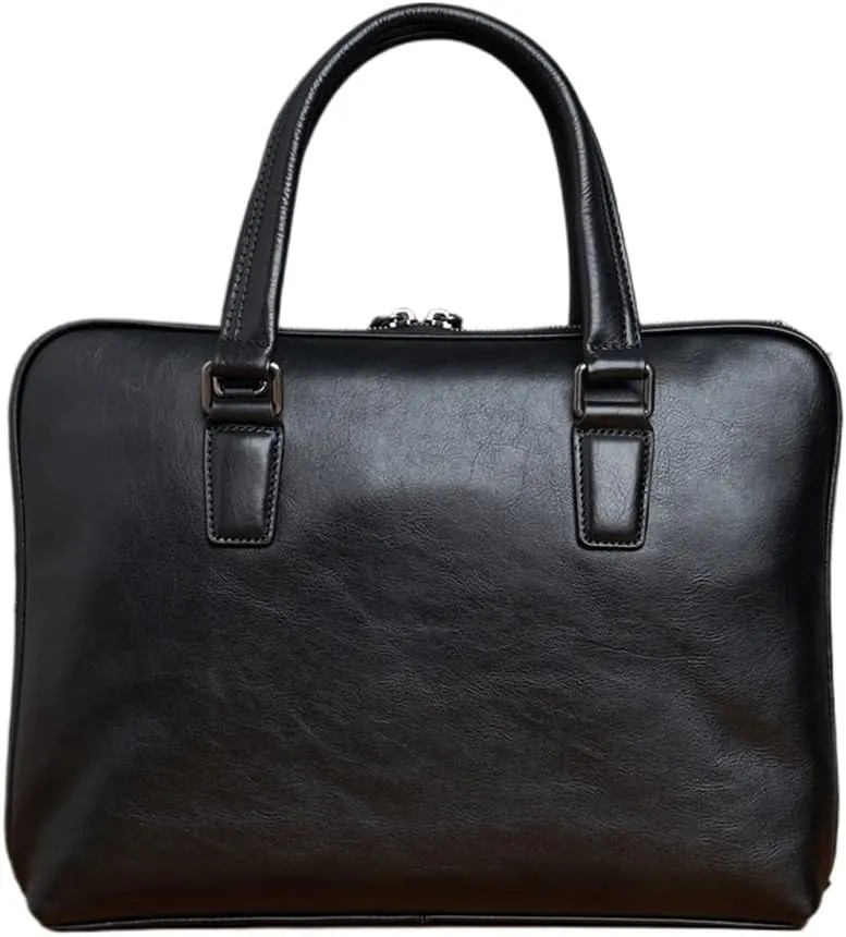 Vintage Man Handbag Briefcase Men Shoulder Bags Coffe Business 14 Inch Laptop Bag