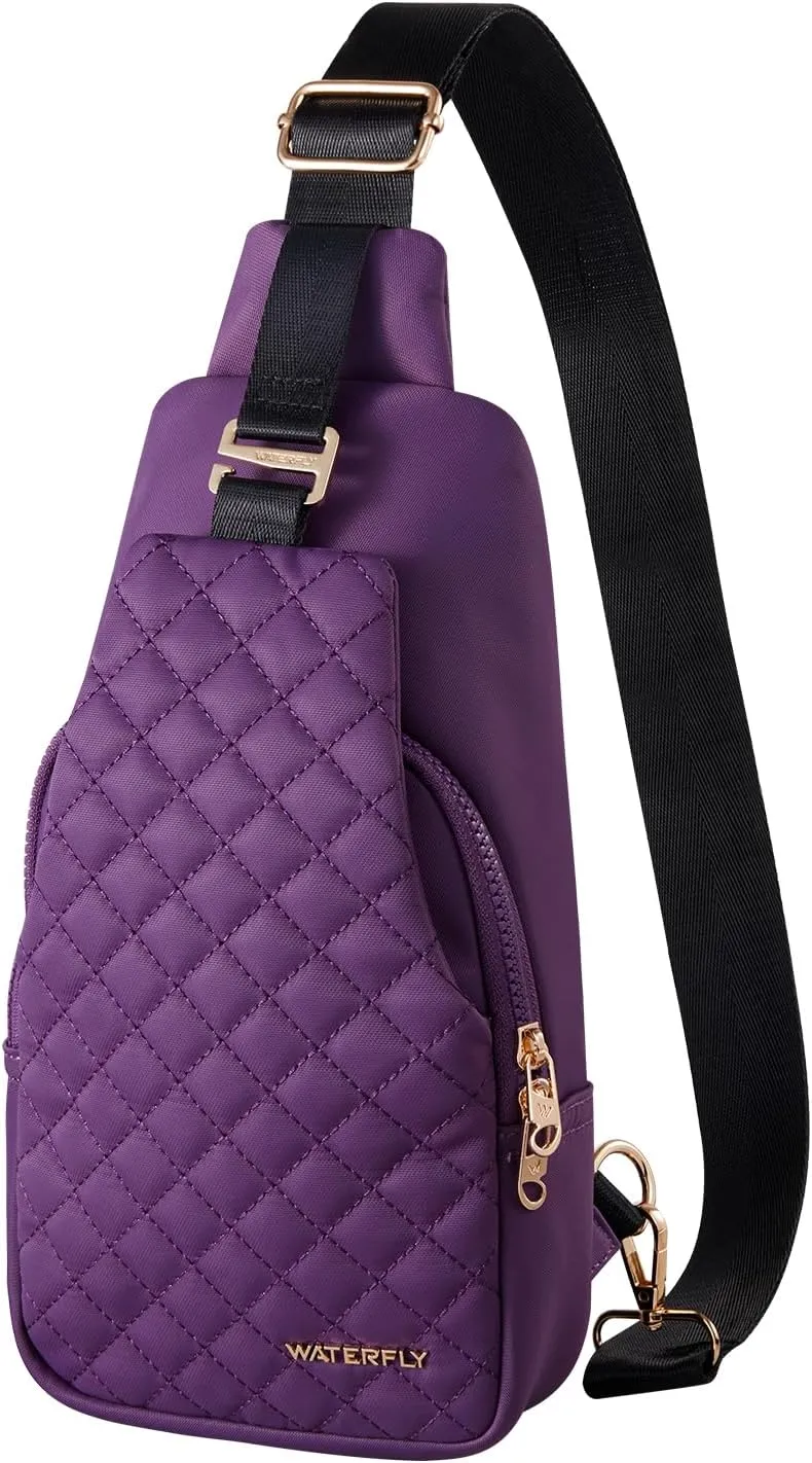 WATERFLY Small Crossbody Sling Backpack: Fashion Chest Crossbody Bag for Women Men Anti Theft Stylish Travel Casual Daypack
