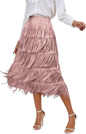 White Flowy Skirt Women Bubble Long Skirt Y2k Flowy Swing a Line Maxi Skirt Cute Ruffle Pleated Midi Skirt Summer