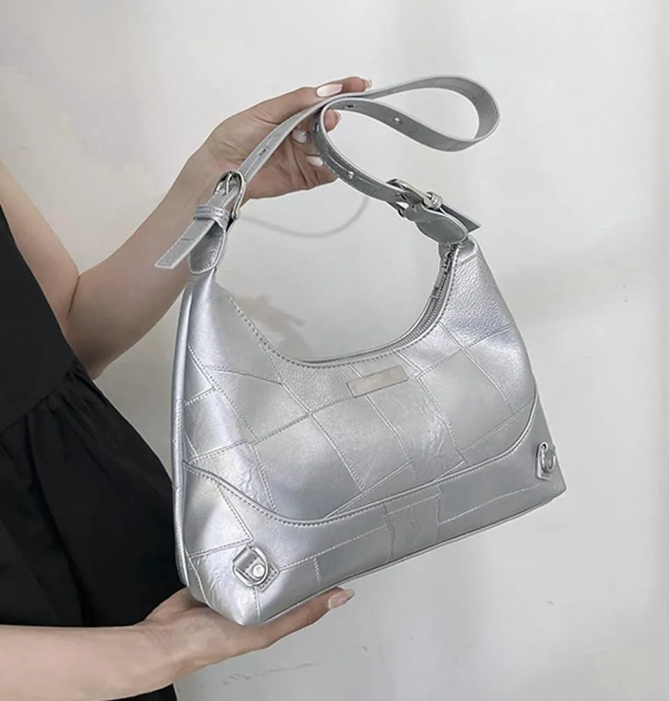 Women PU Leather Shoulder Bags Y2K Vegan Leather Vintage Tote Bags Clutch Purse Tote Hobo Handbags