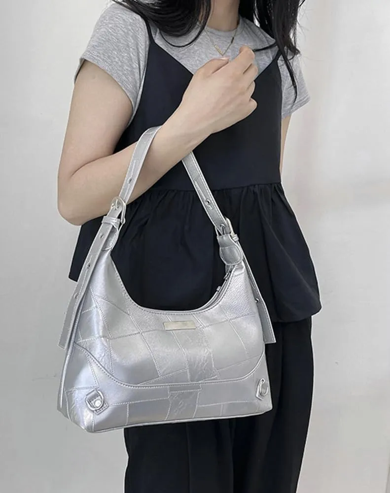 Women PU Leather Shoulder Bags Y2K Vegan Leather Vintage Tote Bags Clutch Purse Tote Hobo Handbags
