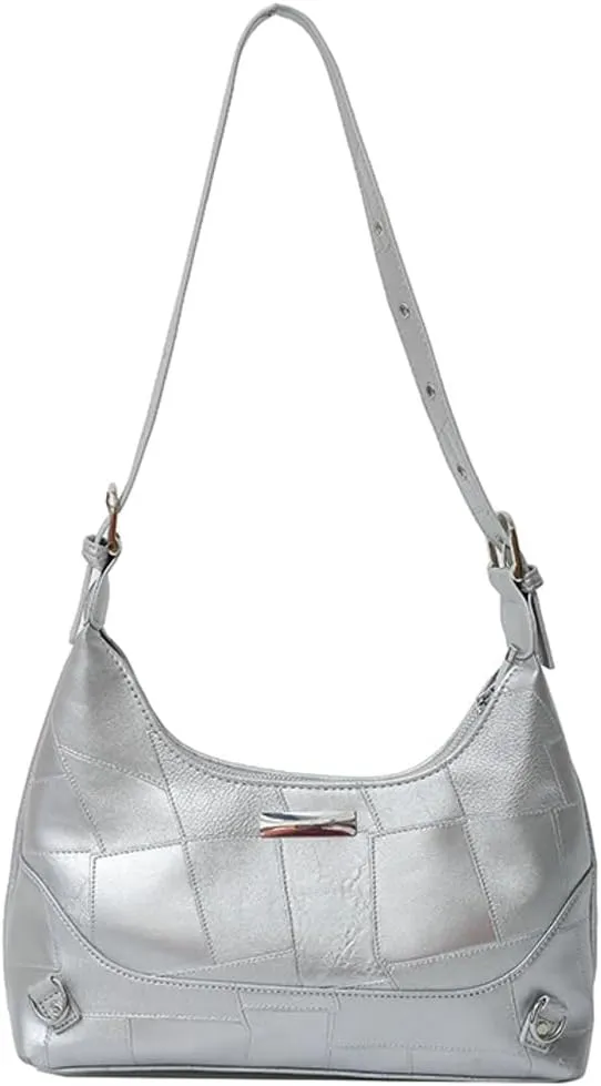 Women PU Leather Shoulder Bags Y2K Vegan Leather Vintage Tote Bags Clutch Purse Tote Hobo Handbags