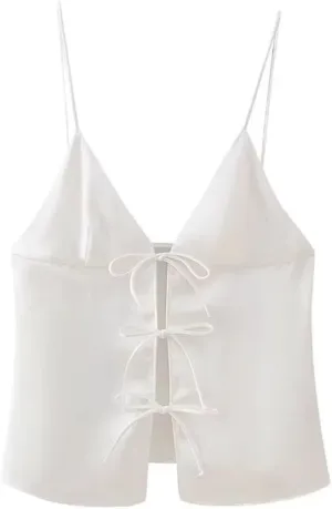 Women's Bow Embellished Camisole Top