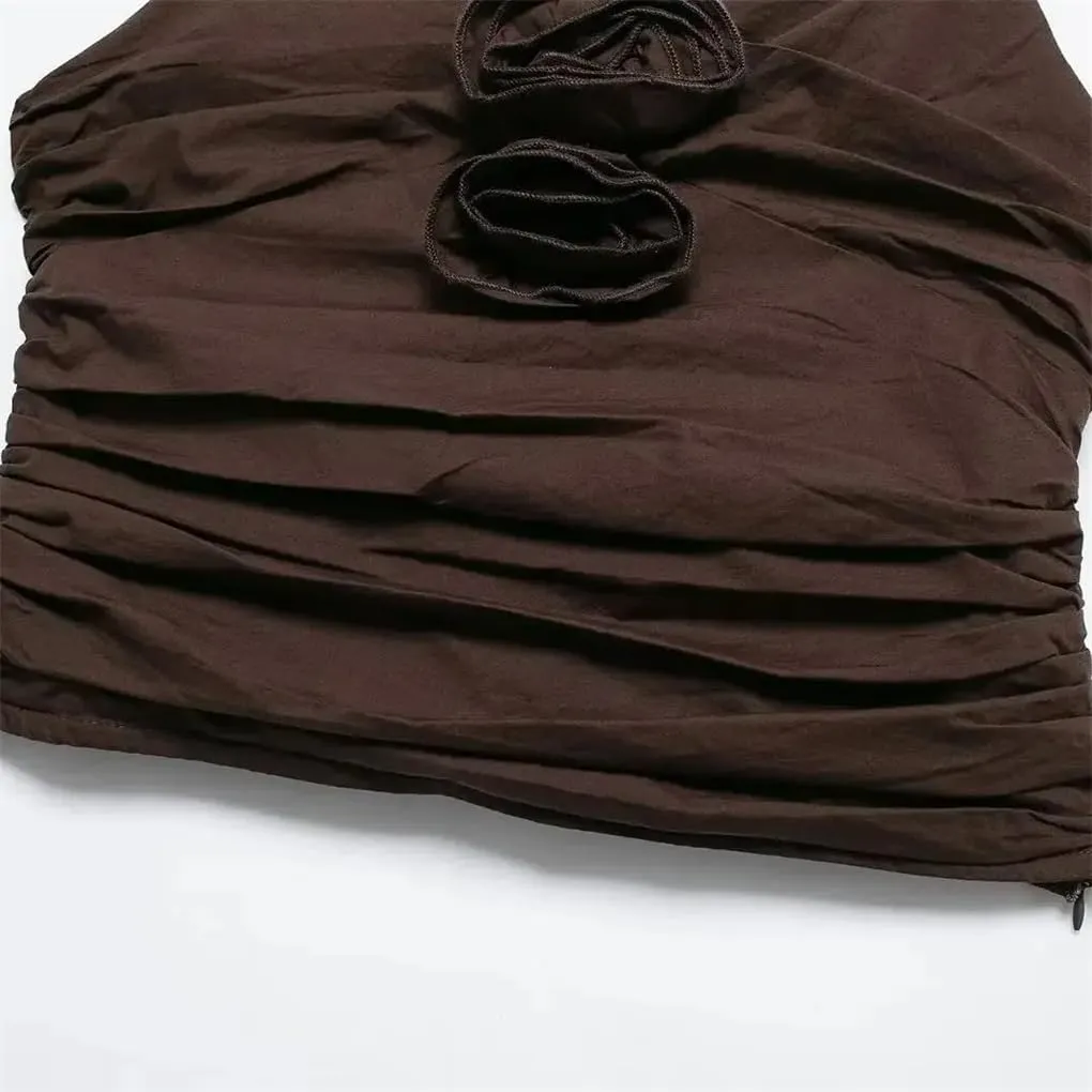 Women's Floral Pleated Camisole