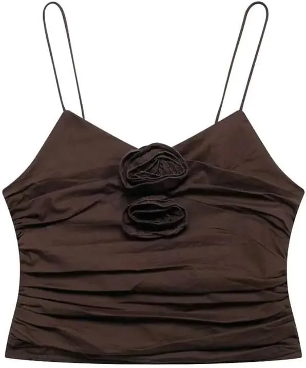 Women's Floral Pleated Camisole