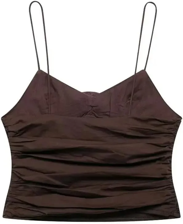 Women's Floral Pleated Camisole