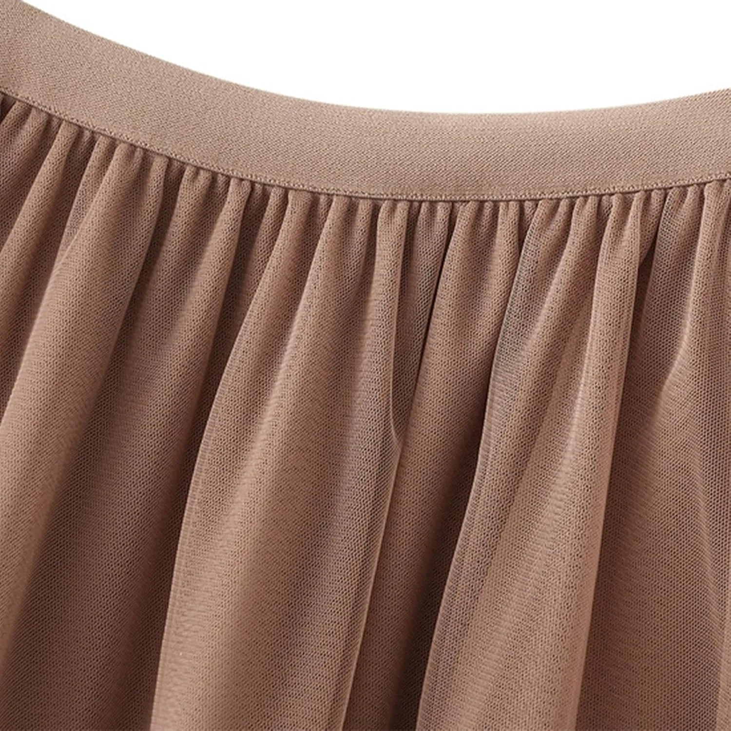 Women's Layered Long Tulle Skirt Color Block Ankle-Length A-Line High Waisted Mesh Maxi Skirt for Evening Party Club
