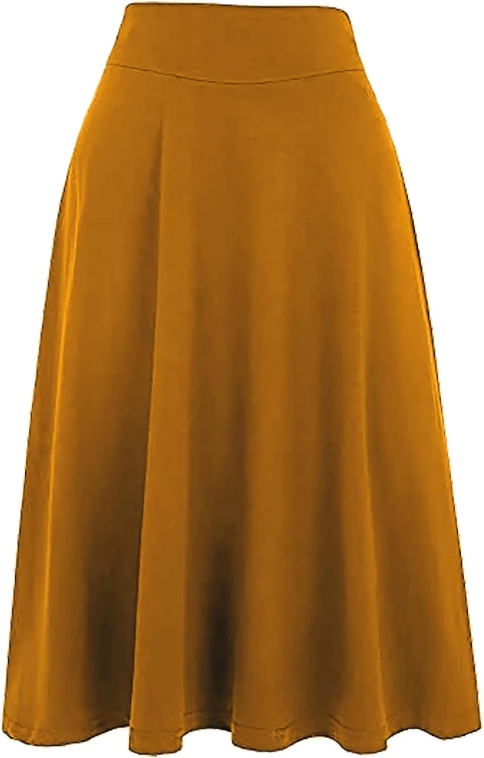 Women's Pleated Midi Skirts High Waist Flare A Line Plus Size Skirt Vintage 2025 Trendy Business Dress