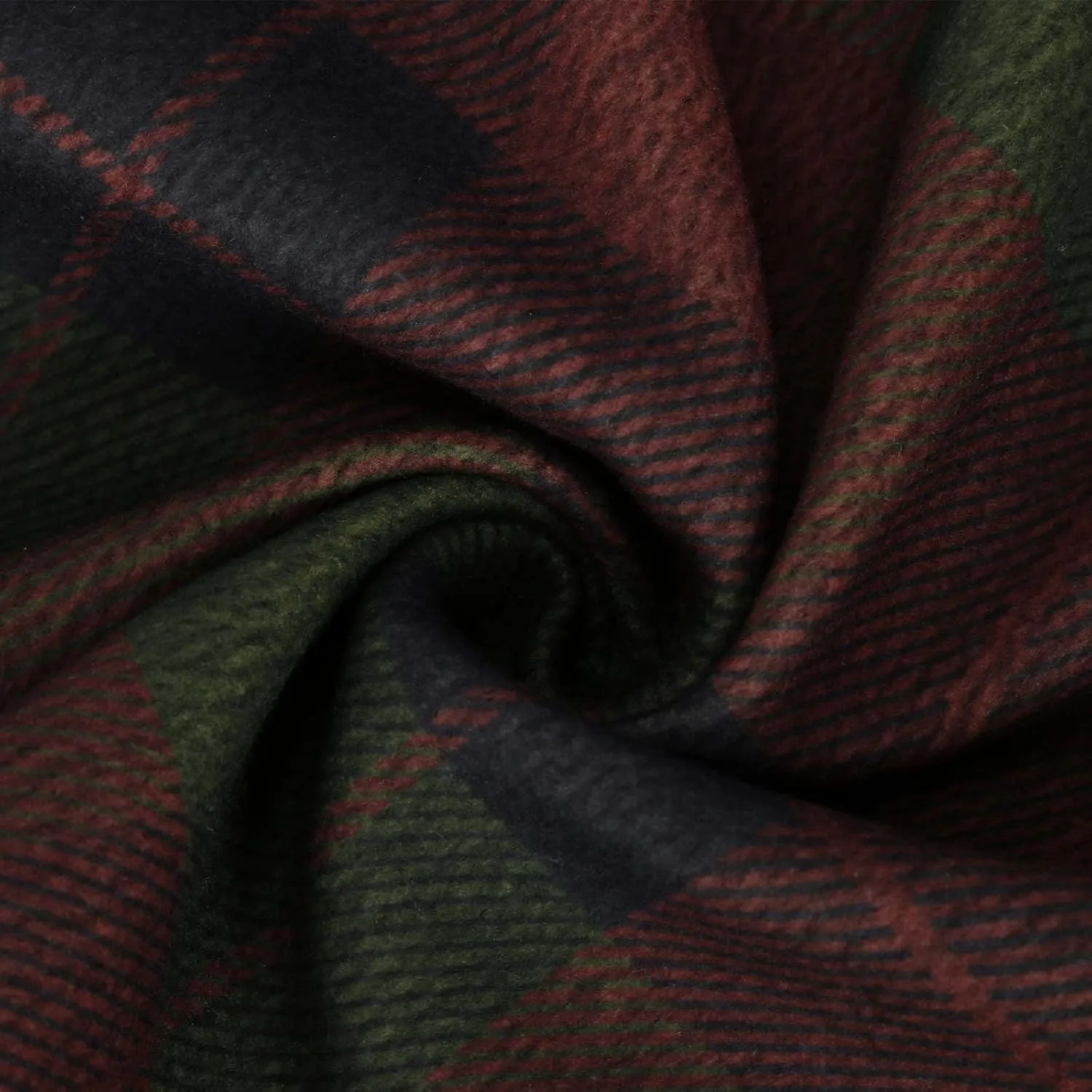 Women's Winter Wool Plaid Skirt Casual Vintage Pleated A-Line Long Midi Skirts Elastic High Waist Tea Length Tartan