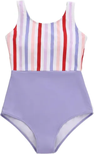 ZINPRETTY One Piece Swimsuit Women Bathing Suits Tummy Control Modest Full Coverage Monokini Girls Color Block Swim Suit 2025
